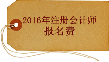 2016年注冊會計師報名費